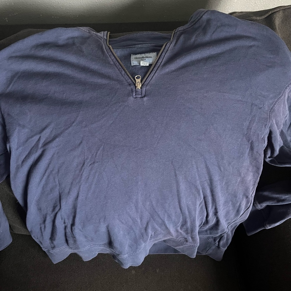 Goodfellow & Co. Dark Blue Zip-Up Sweater